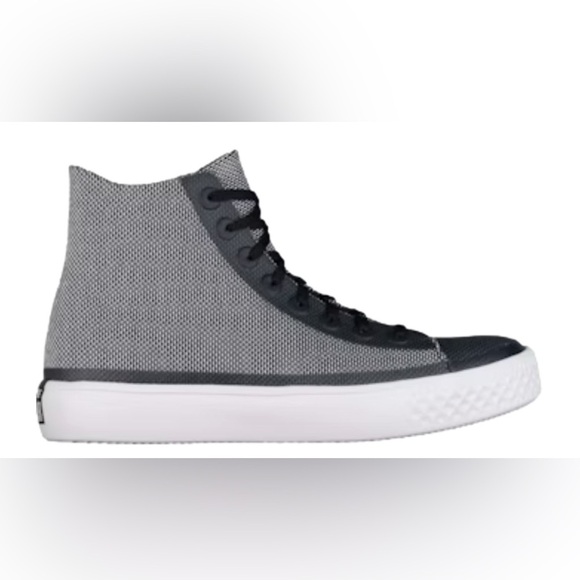 Converse Chuck Taylor Black and White Textured Hi Top Sneakers-Sz 7.5 - Picture 1 of 10